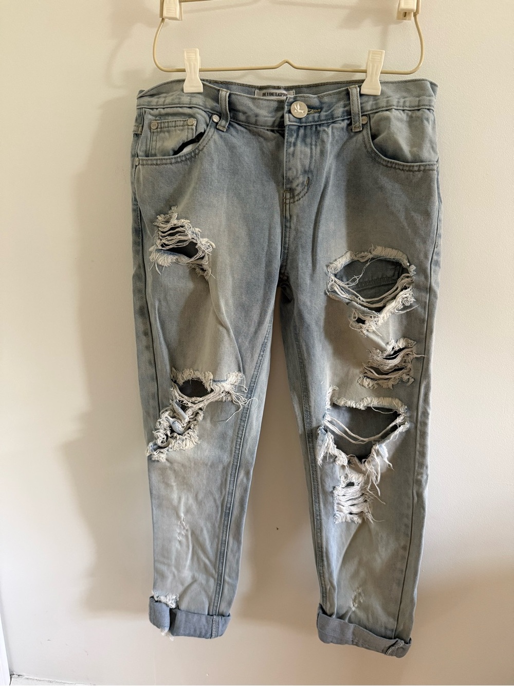 One by One Teaspoon Awesome Baggies - Distressed Boyfriend Jeans